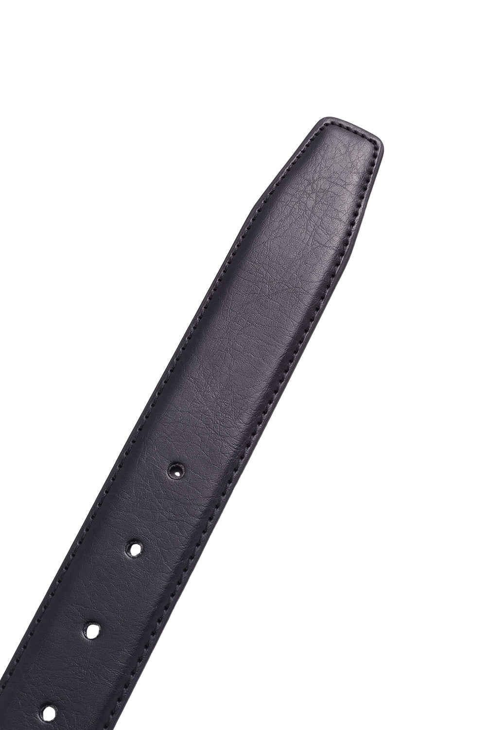 Cowhide Leather Belt with Pin Buckle in Black
