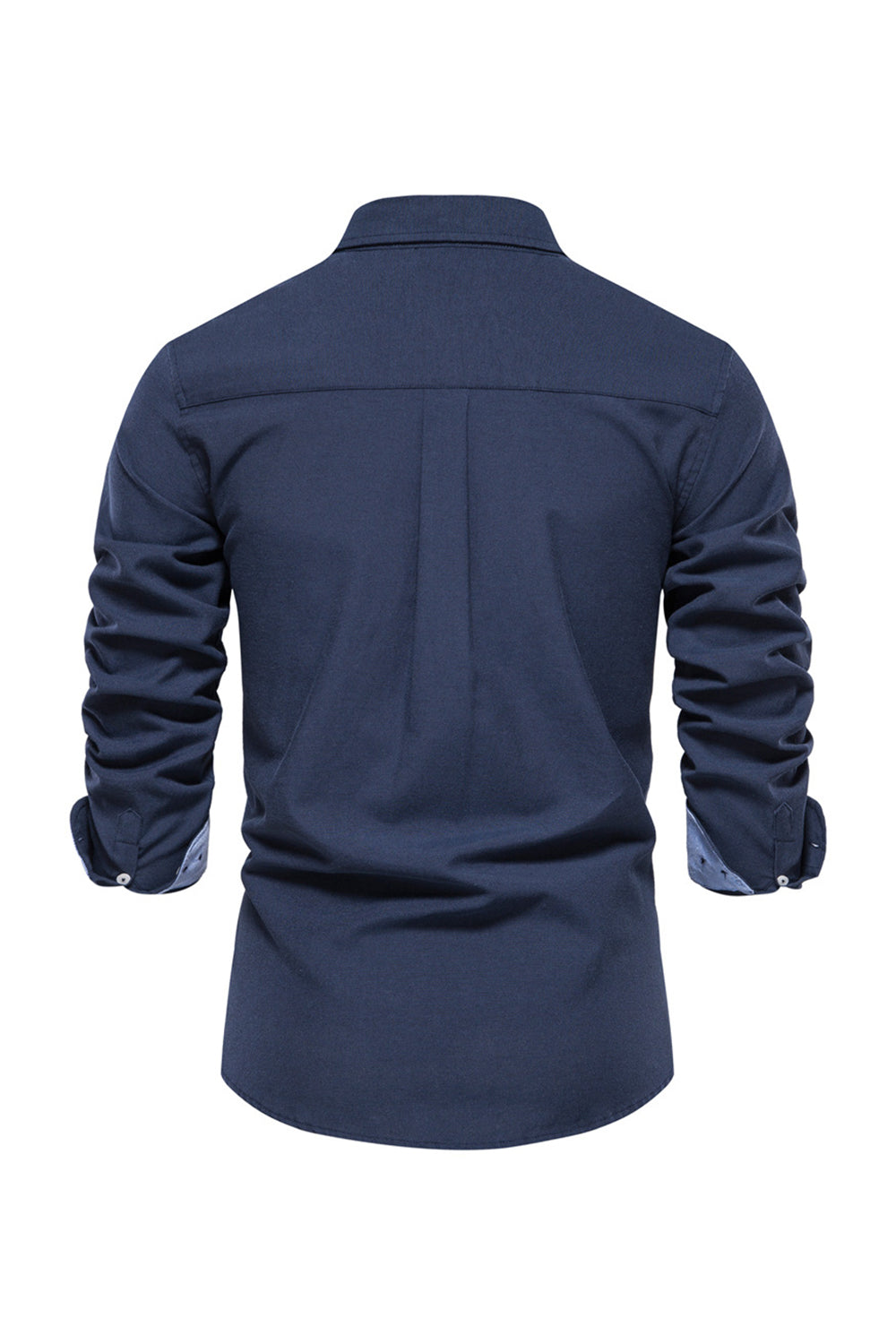 lim Fit Long Sleeve Shirts with Button - down Collar