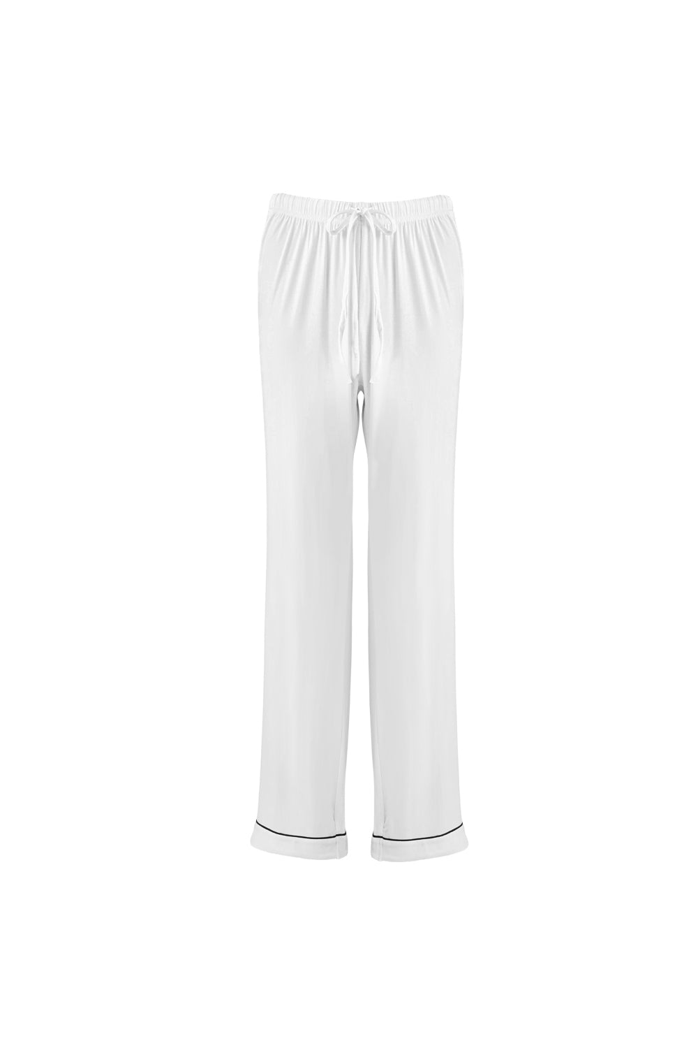 Long - Sleeved Top and Trousers Pajama Set with Open - Collar and Button - Front Design