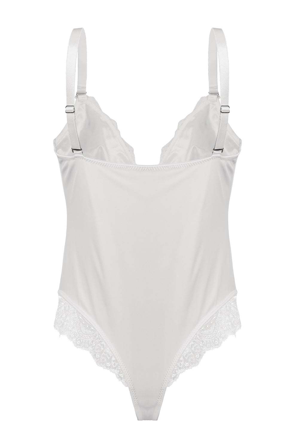 Lace One - piece Body Shaper with Abdominal Control and Adjustable Shoulder Straps