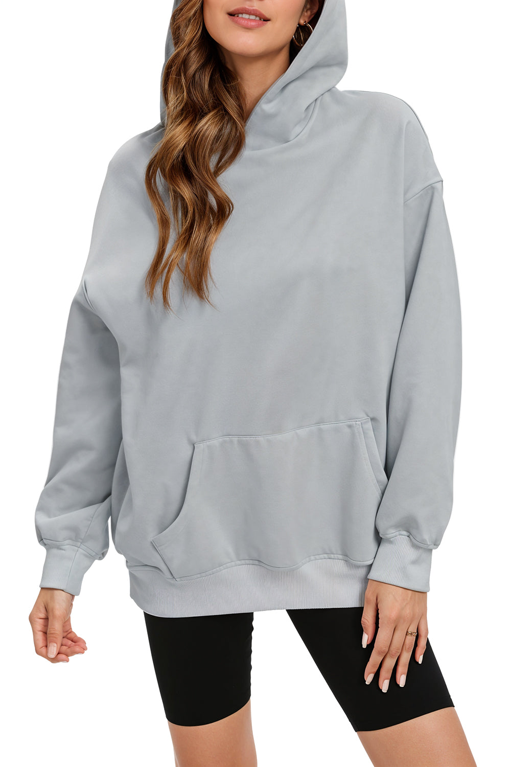 Hooded sweatshirt with a loose and casual design