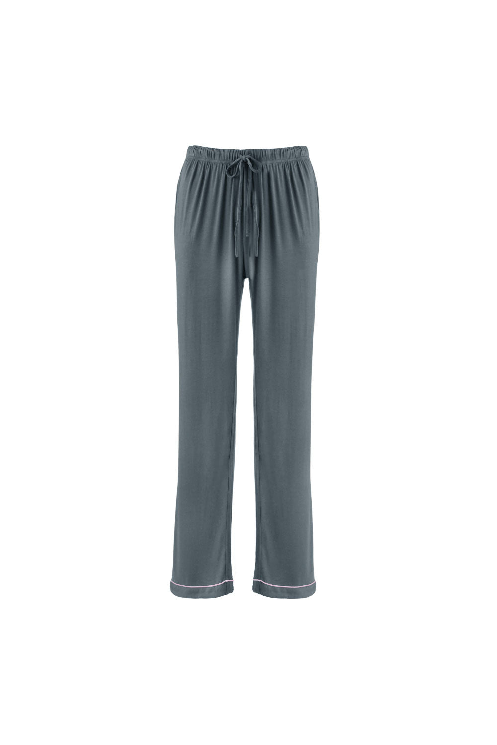 Long - Sleeved Top and Trousers Pajama Set with Open - Collar and Button - Front Design