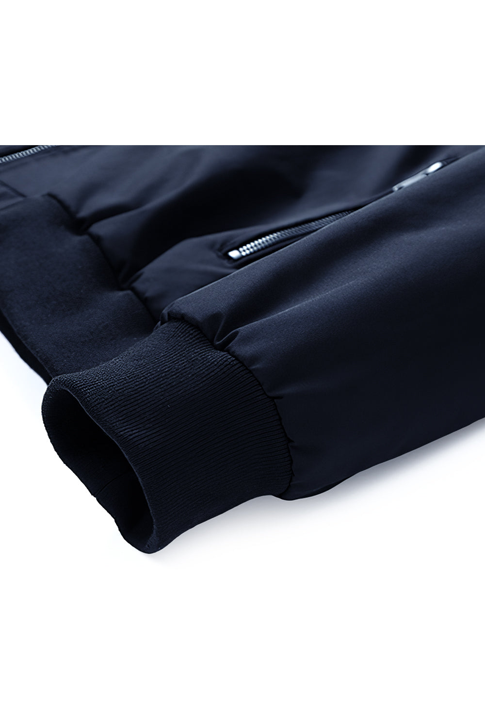 Bomber Jacket with Zipper and Windproof Design