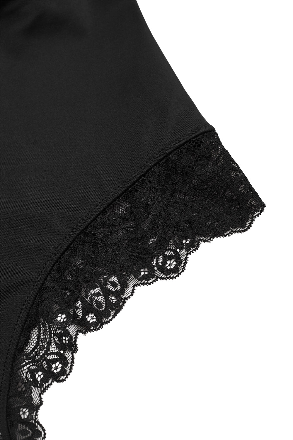 Lace One - piece Body Shaper with Abdominal Control and Adjustable Shoulder Straps