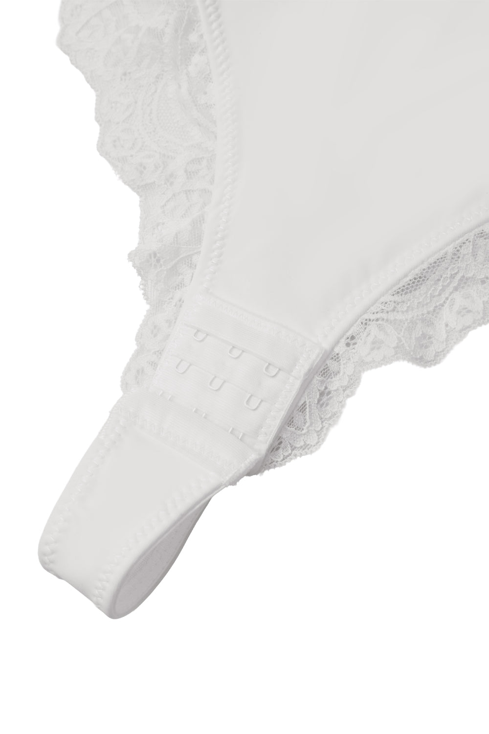 Lace One - piece Body Shaper with Abdominal Control and Adjustable Shoulder Straps
