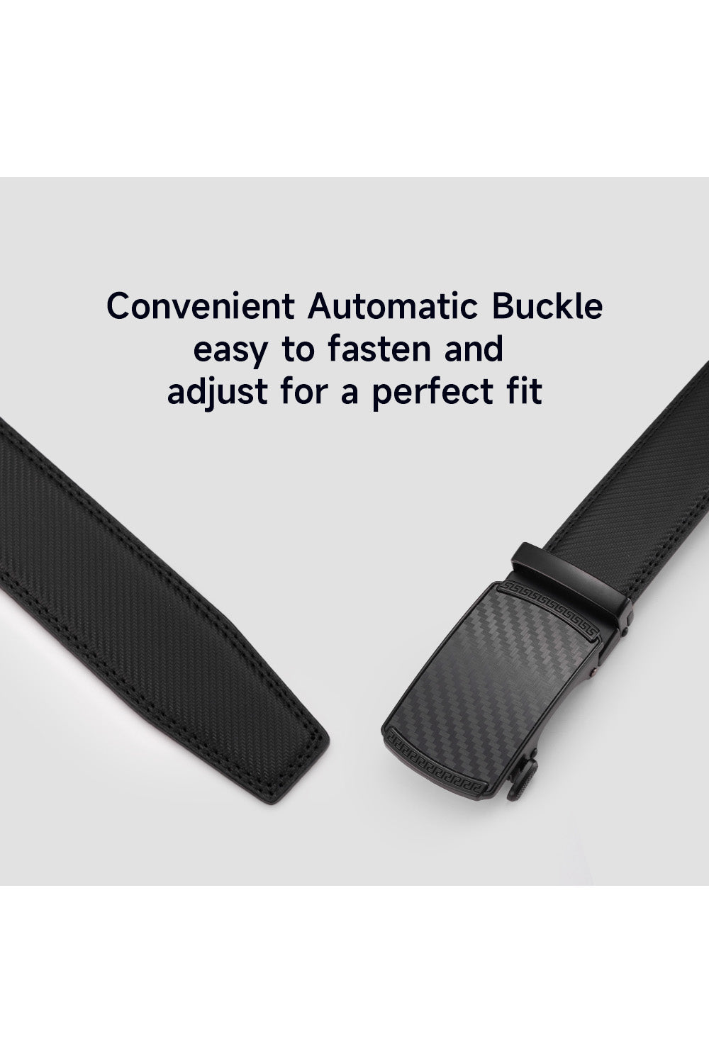 Automatic Buckle Belt with Small Mat Weave Pattern