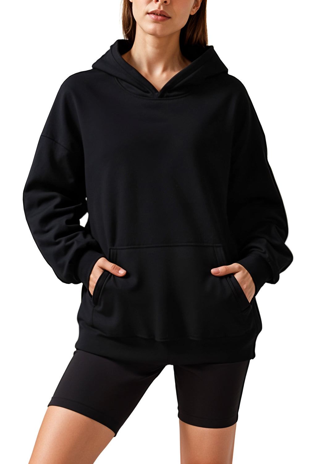 Hooded sweatshirt with a loose and casual design