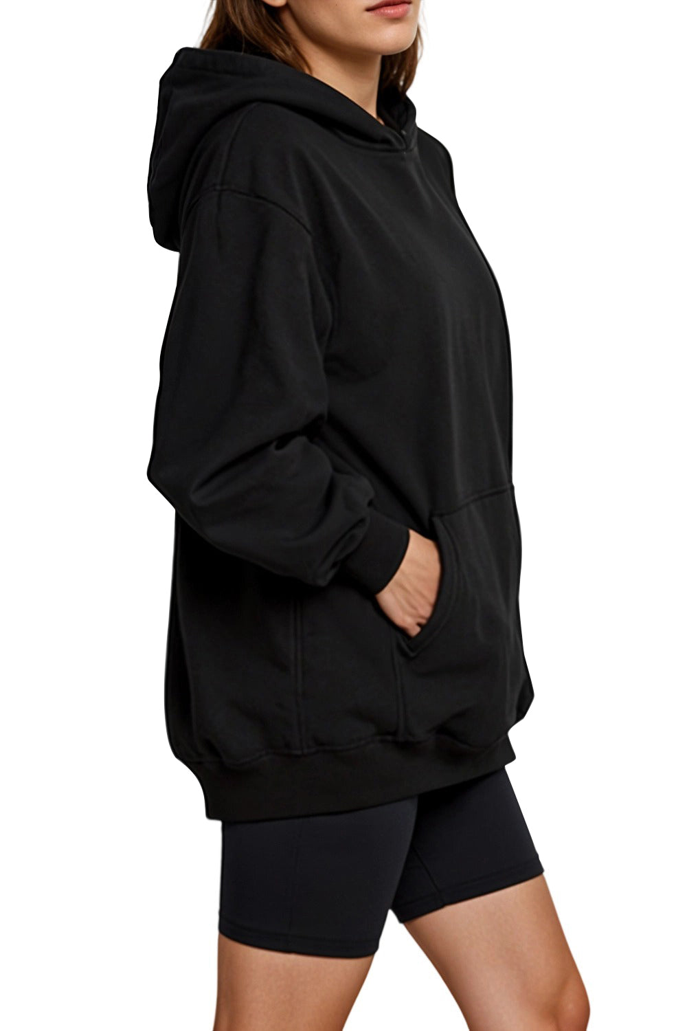 Hooded sweatshirt with a loose and casual design