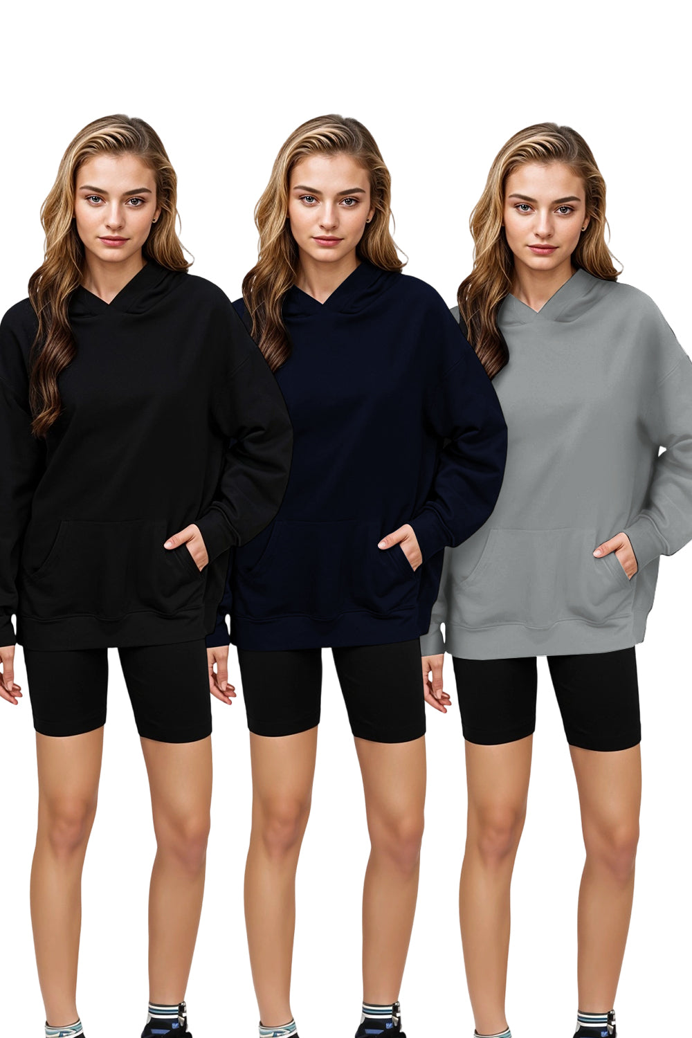 Hooded sweatshirt with a loose and casual design