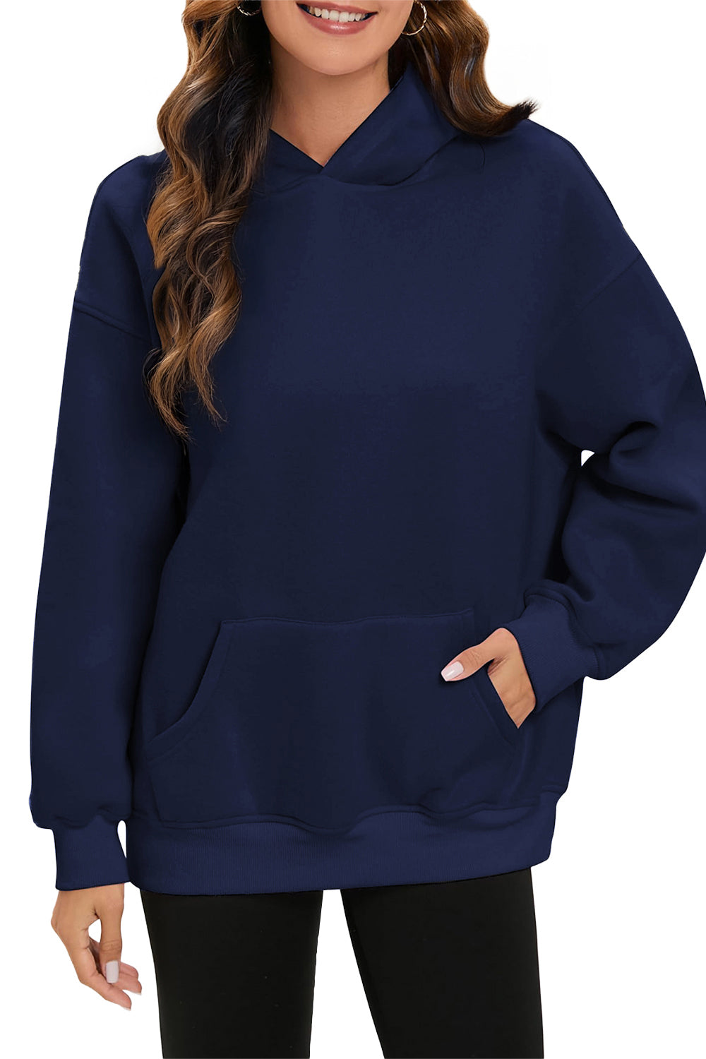 Hooded sweatshirt with a loose and casual design