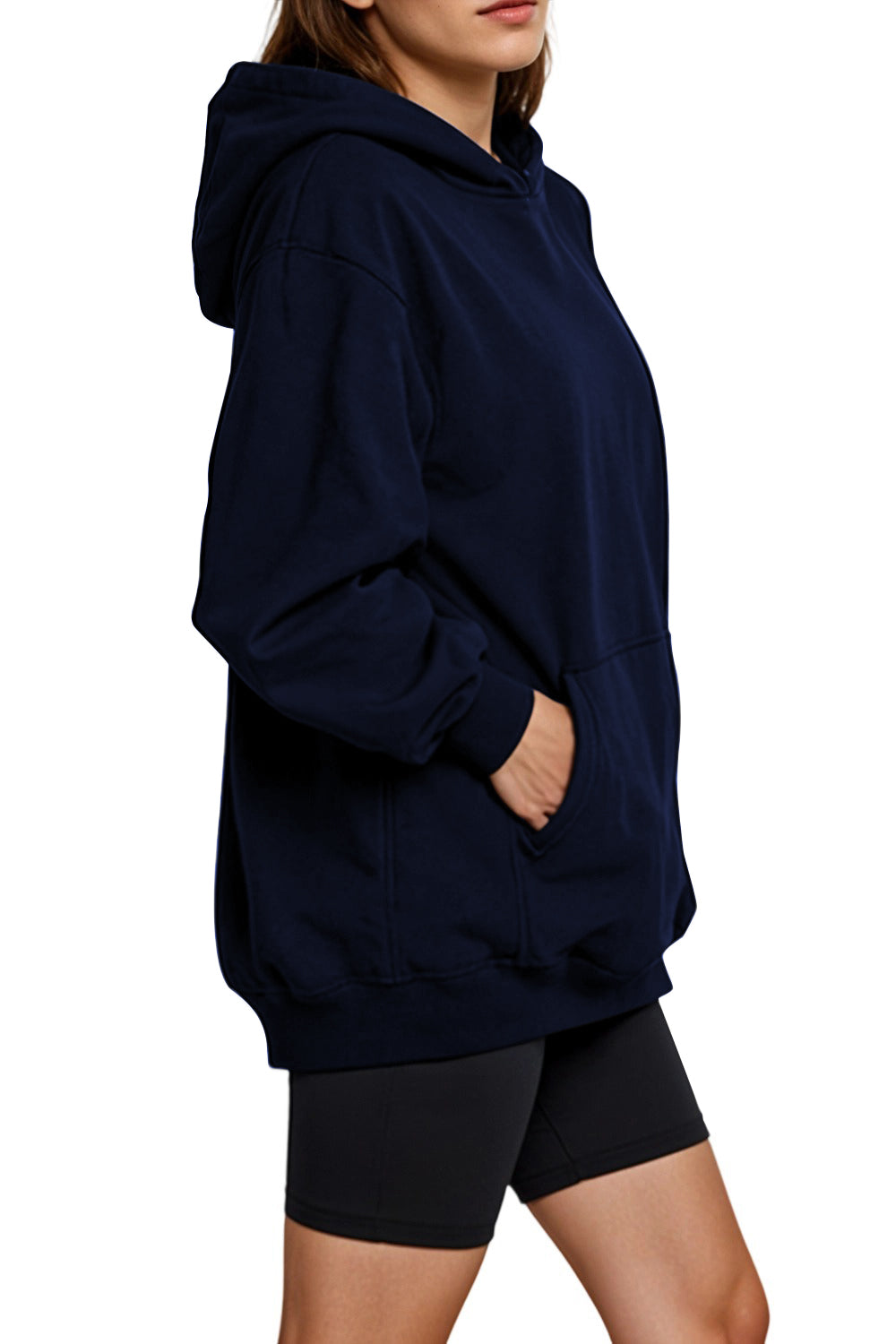 Hooded sweatshirt with a loose and casual design