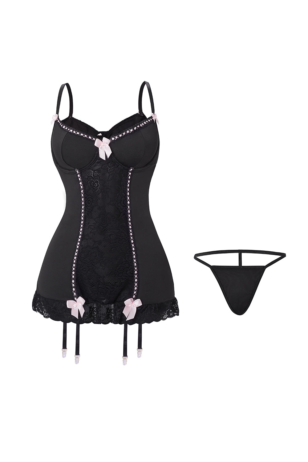 Sexy and romantic lingerie and pajama set