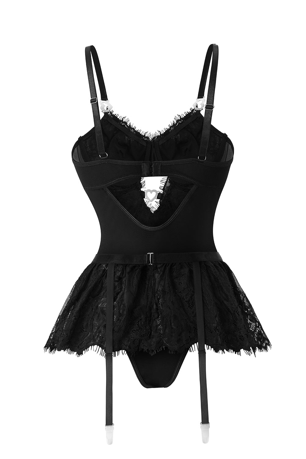 Sexy Bodysuit Lingerie Set with Garter Belt