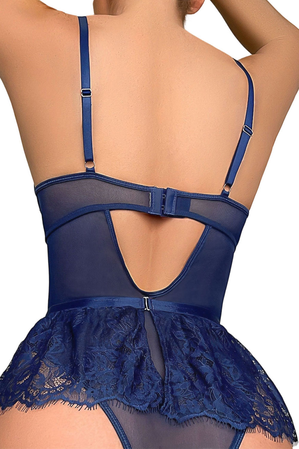 Sexy Bodysuit Lingerie Set with Garter Belt