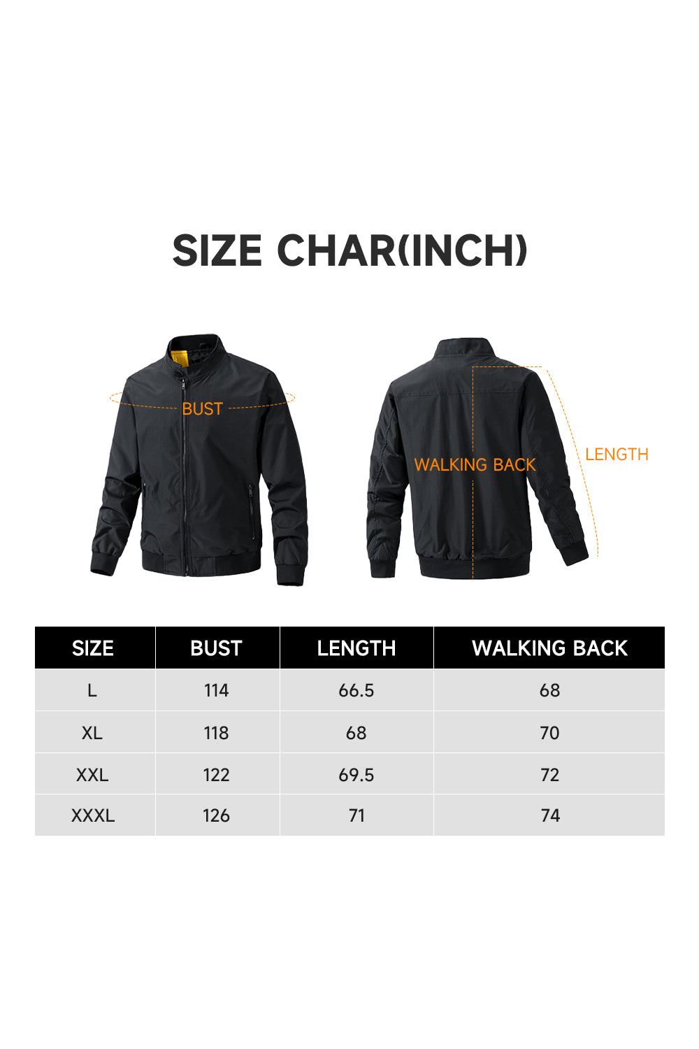 Bomber Jacket with Zipper and Windproof Design
