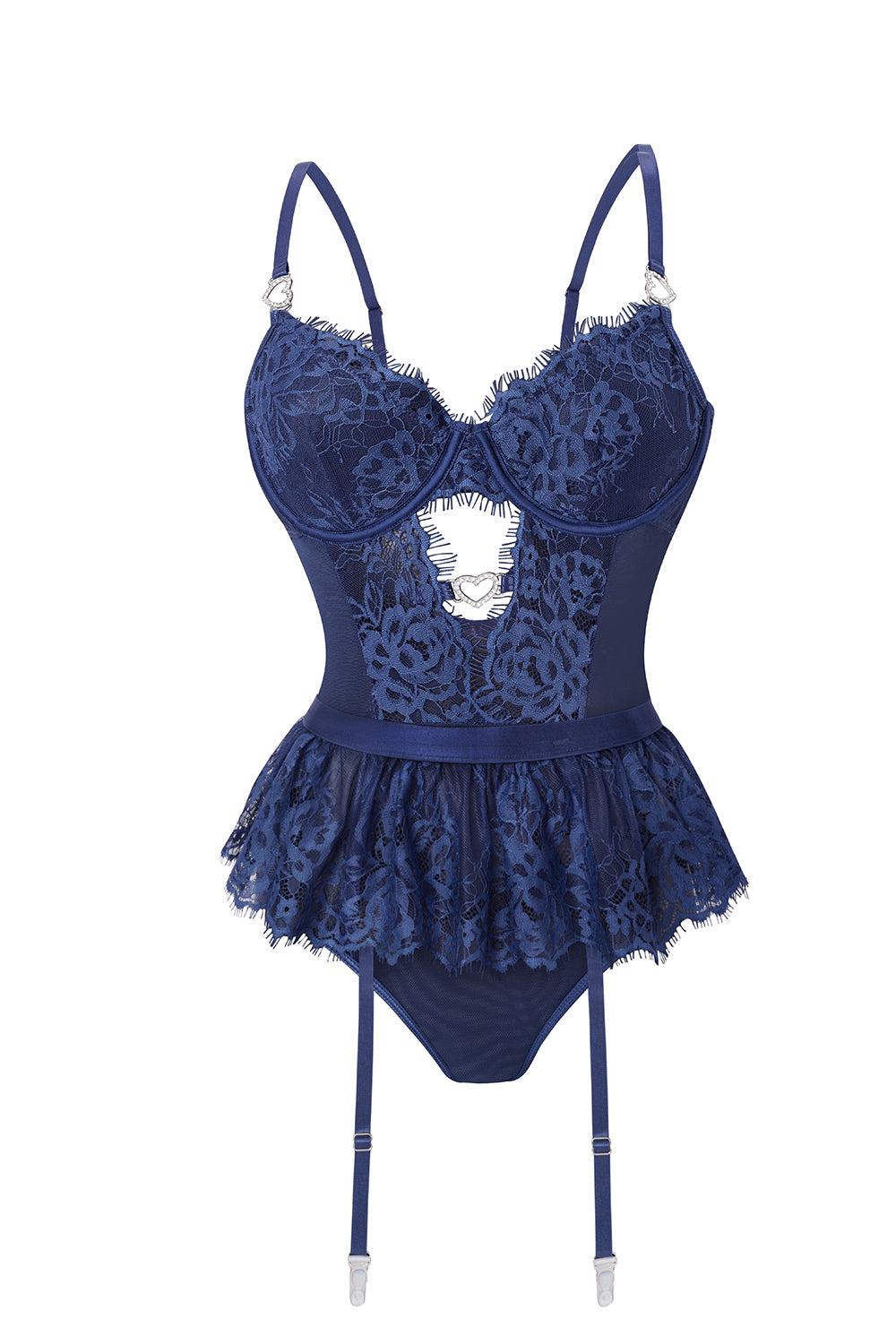 Sexy Bodysuit Lingerie Set with Garter Belt
