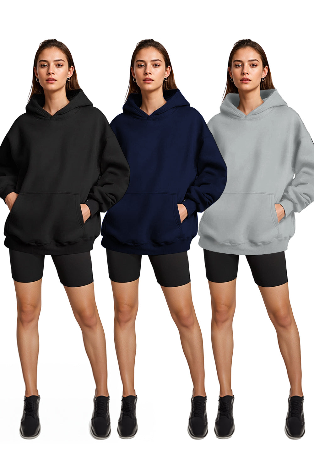 Hooded sweatshirt with a loose and casual design