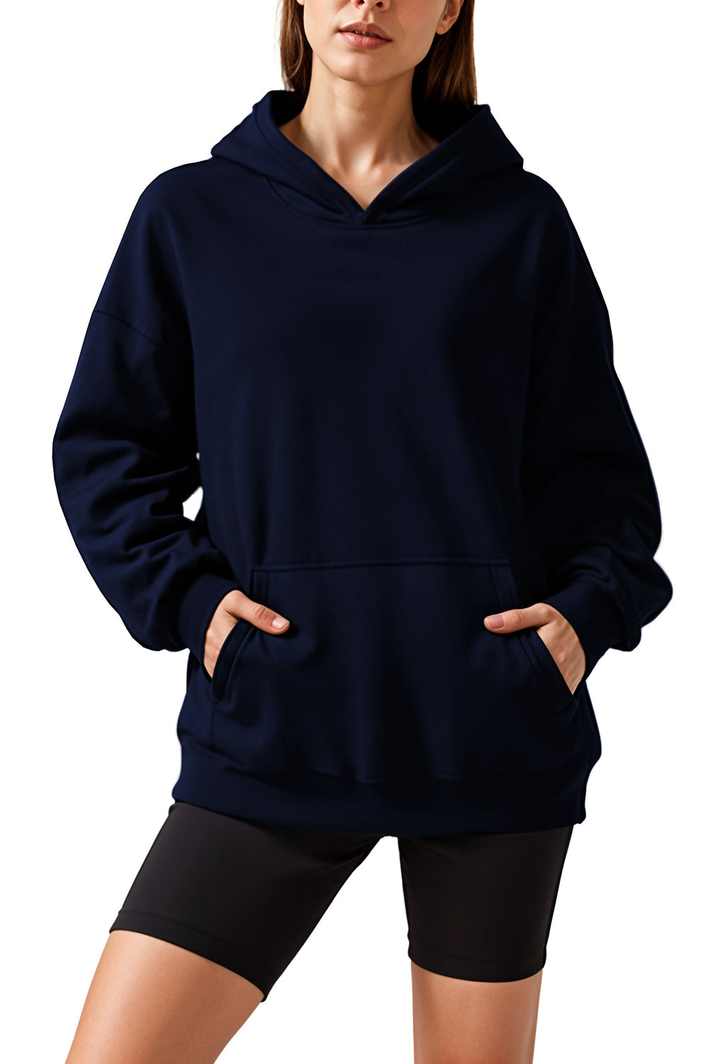 Hooded sweatshirt with a loose and casual design