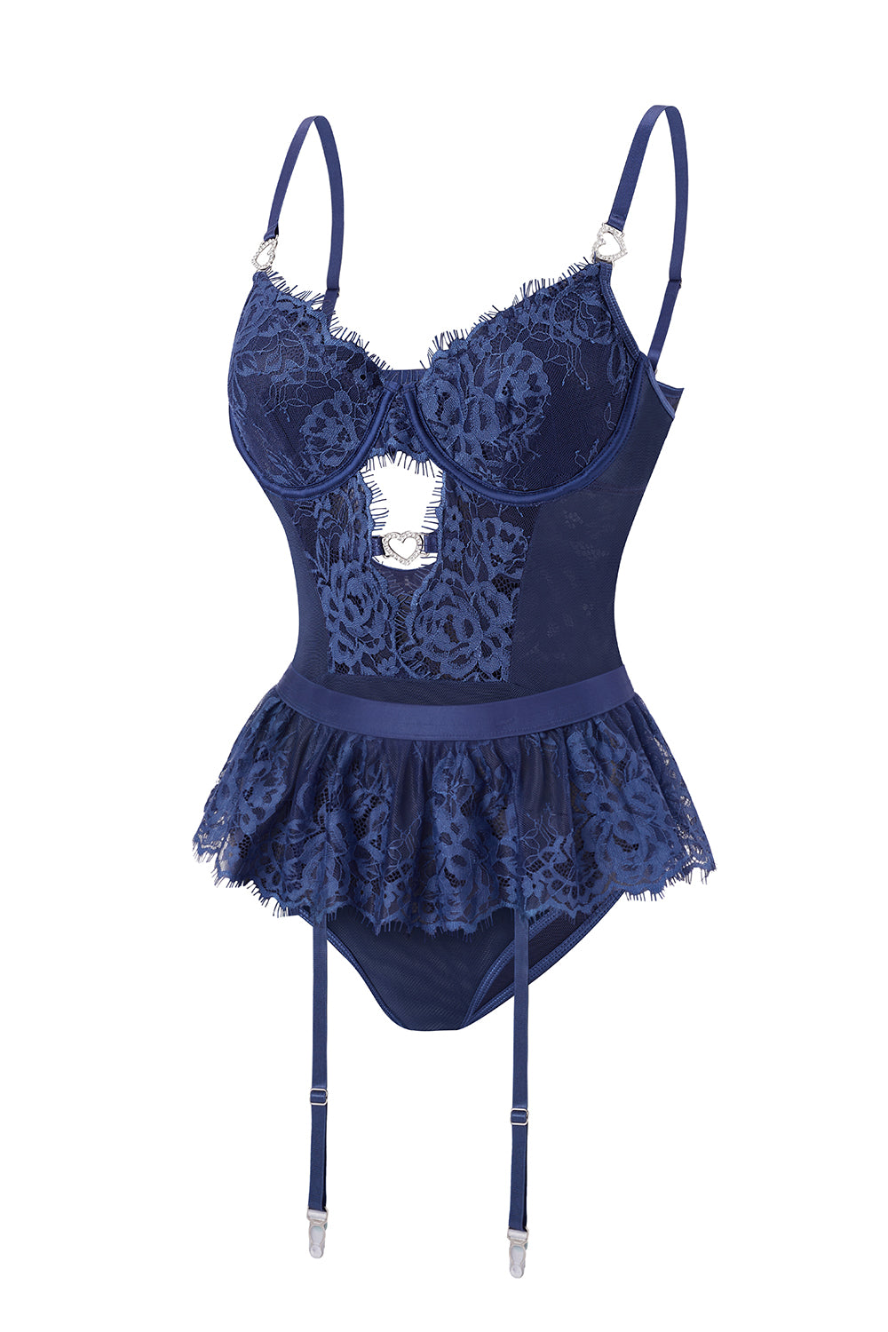 Sexy Bodysuit Lingerie Set with Garter Belt