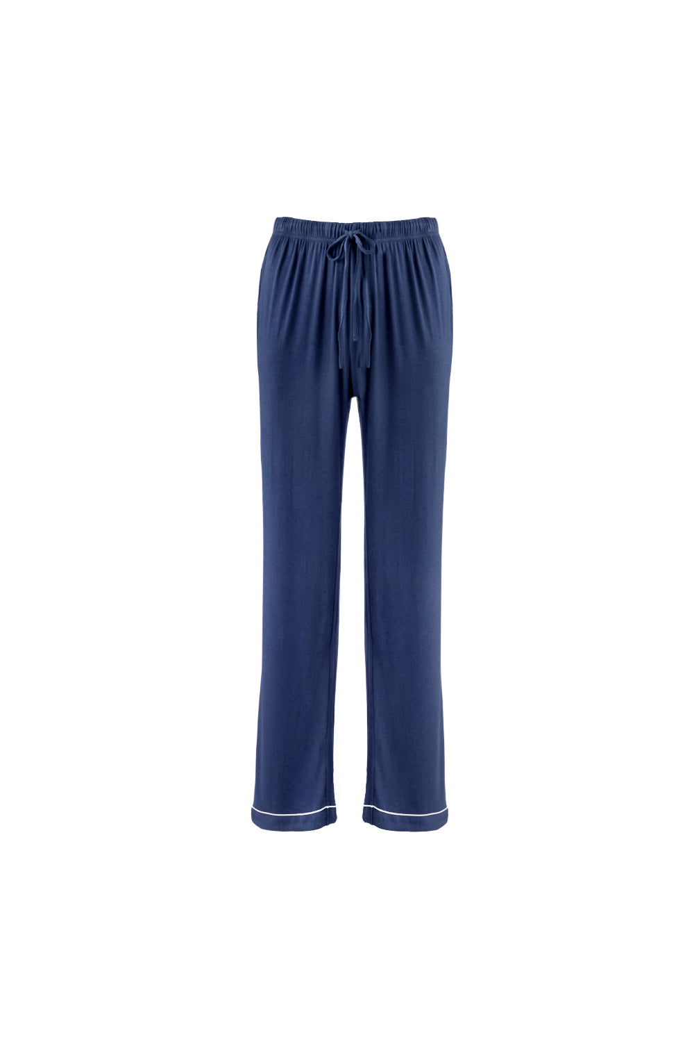 Long - Sleeved Top and Trousers Pajama Set with Open - Collar and Button - Front Design