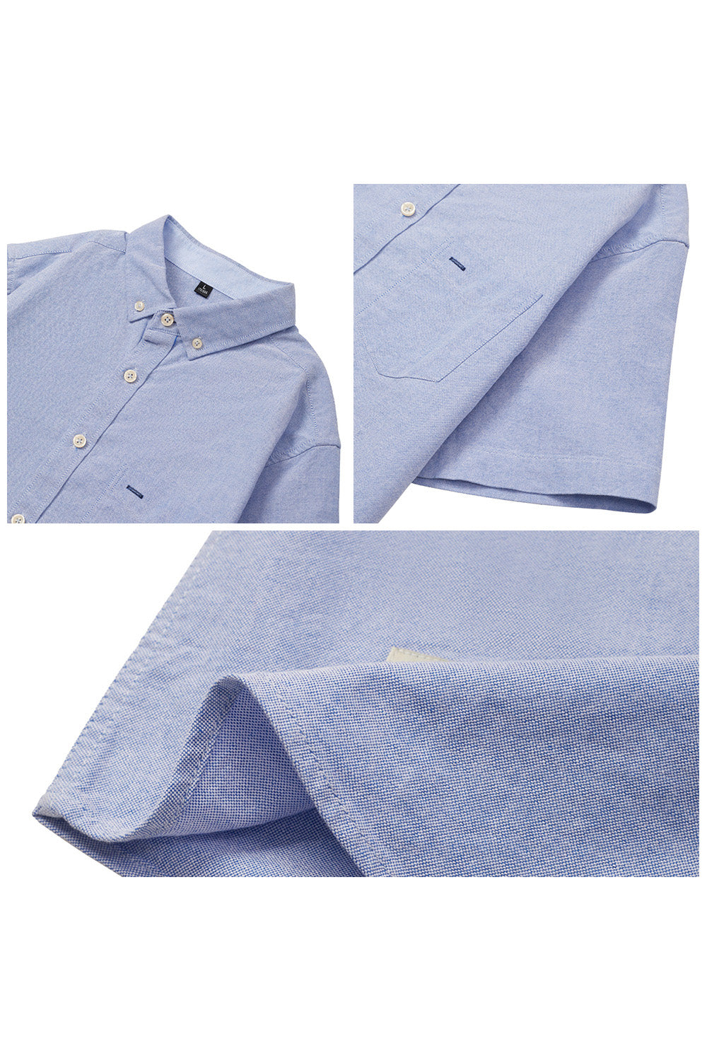 Pure Cotton Oxford Shirts in Solid Color