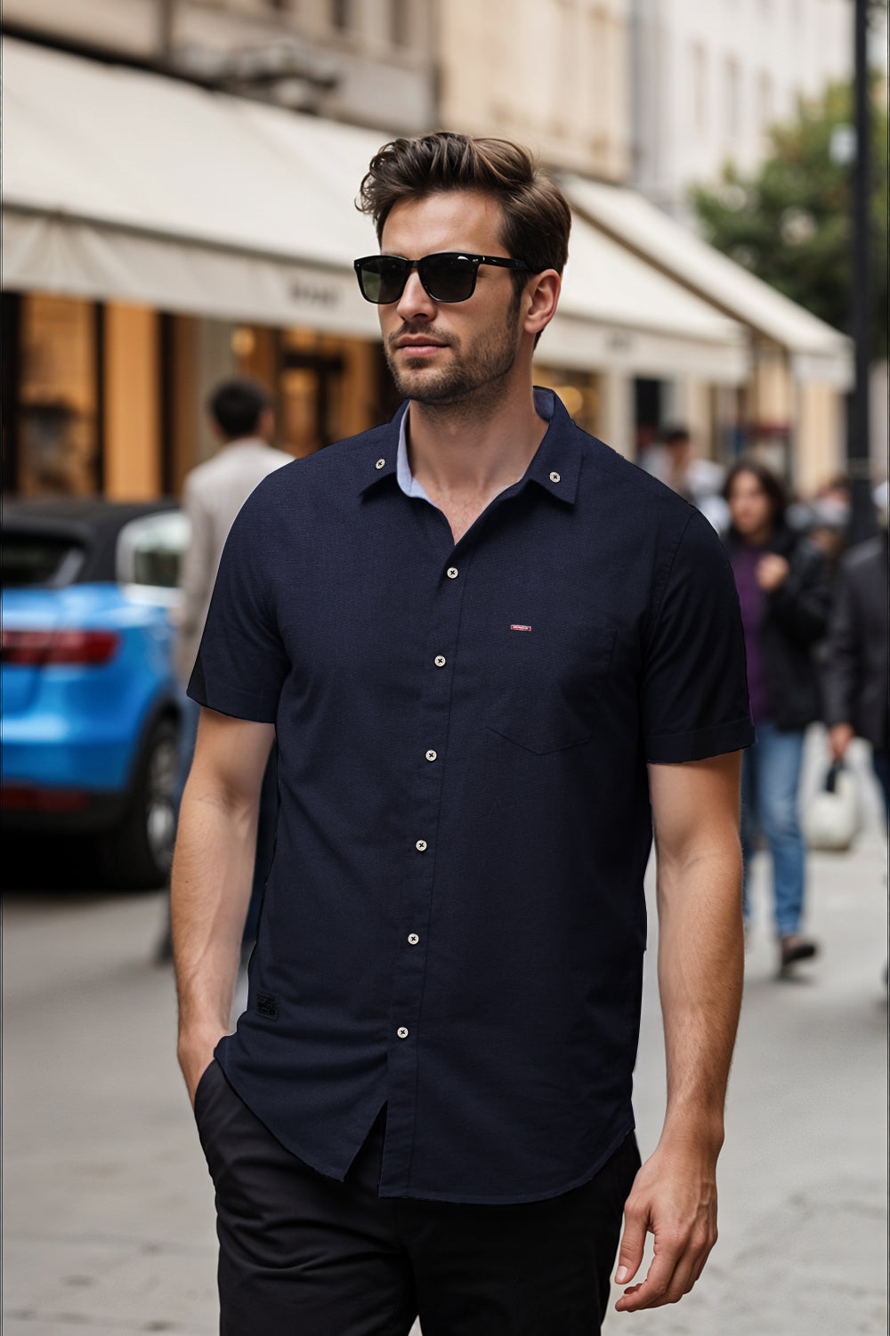 Pure Cotton Oxford Shirts in Solid Color