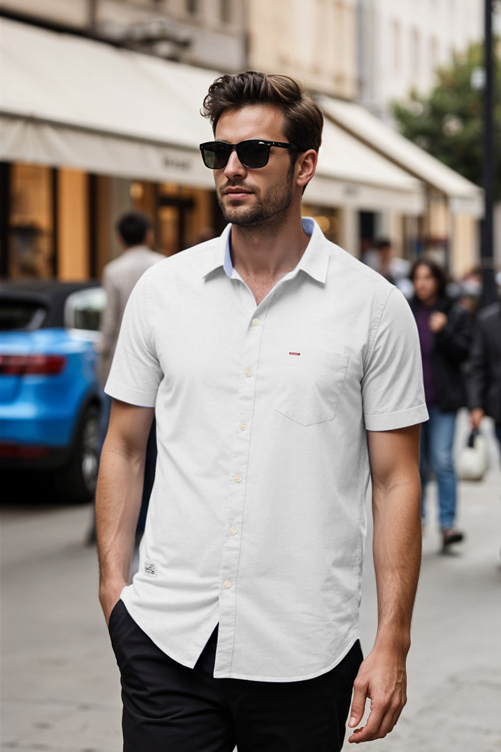 Pure Cotton Oxford Shirts in Solid Color